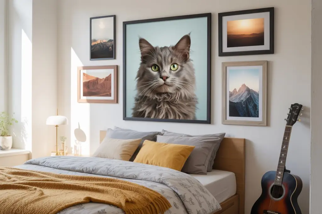 Frames hang on the Wall
