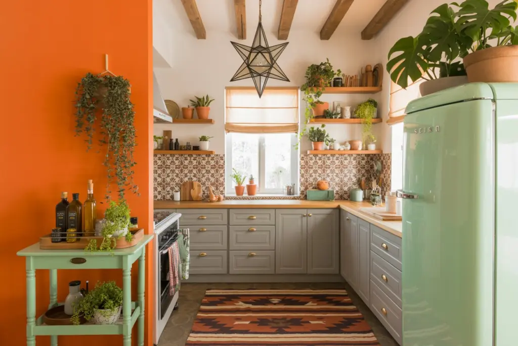 boho kitchen ideas| bohemain colors
