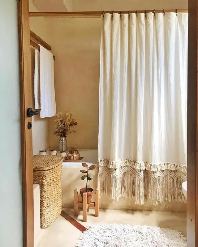 Boho Shower Curtain|boho style bathroom

