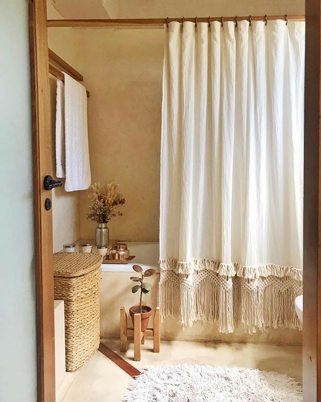Boho Shower Curtain|boho style bathroom
