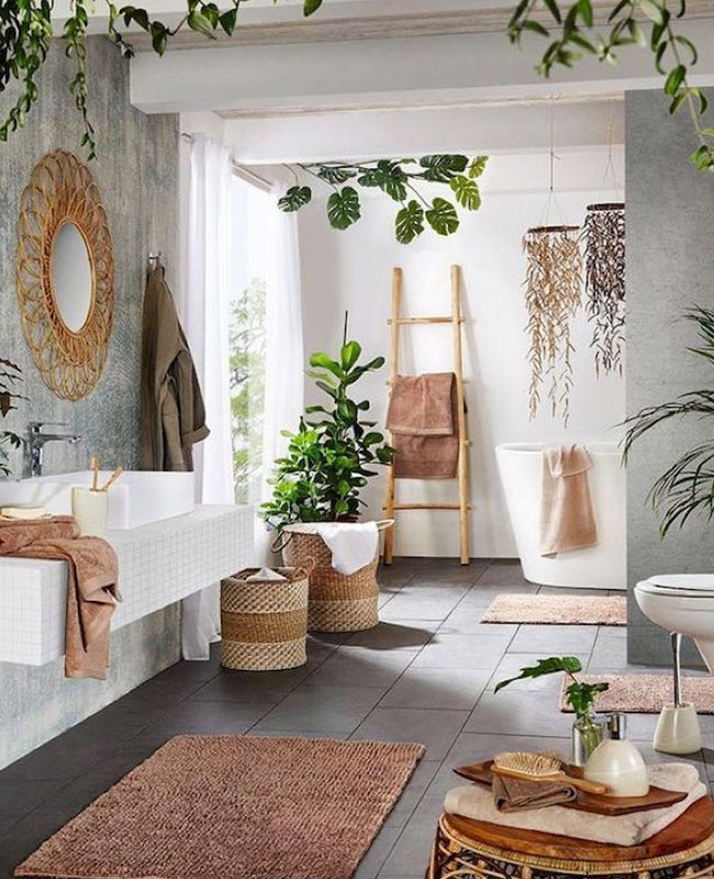 bohemian bathroom decor
