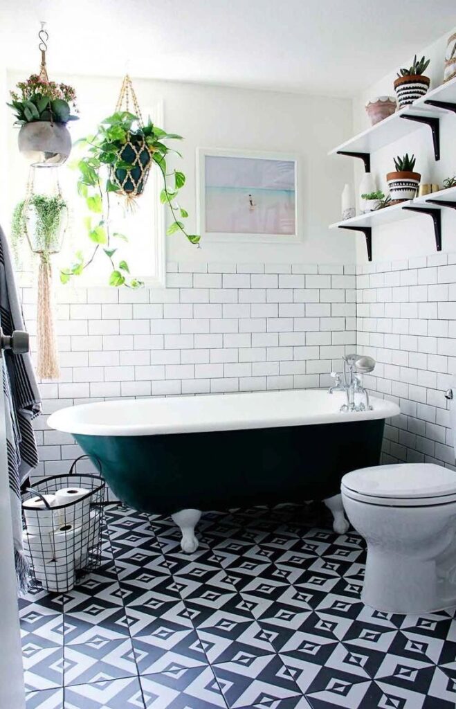 Boho Bathtub|boho bathroom ideas
