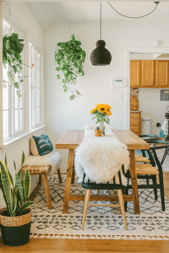 bohemian dining table
