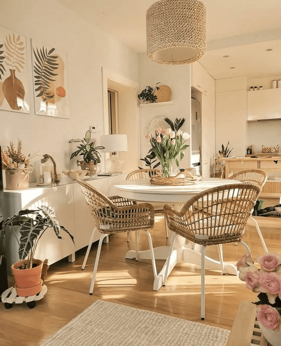 modern boho dining chairs
