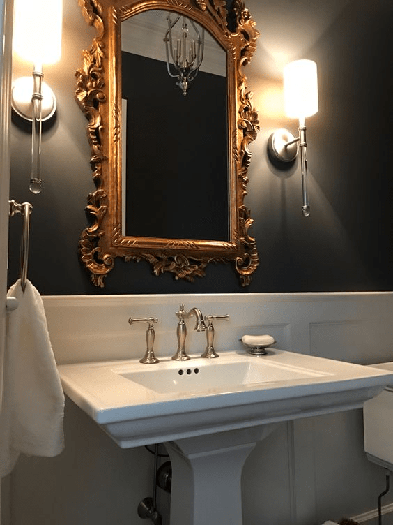 black and white bathroom accessories
