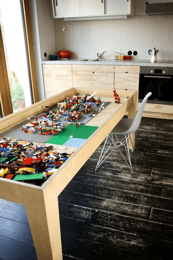 dining room playroom combo
