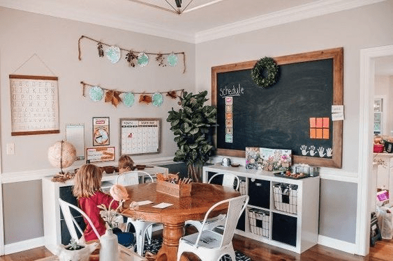 converting dining room to playroom
