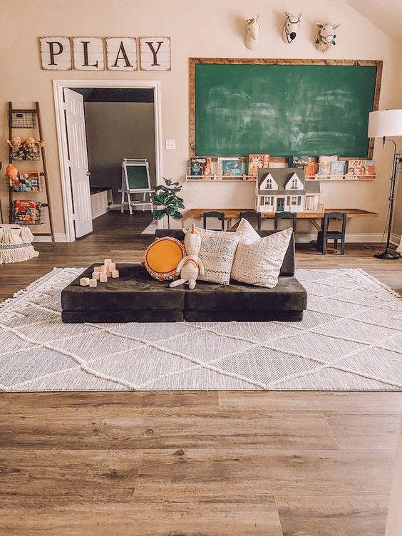dining room turned into playroom
