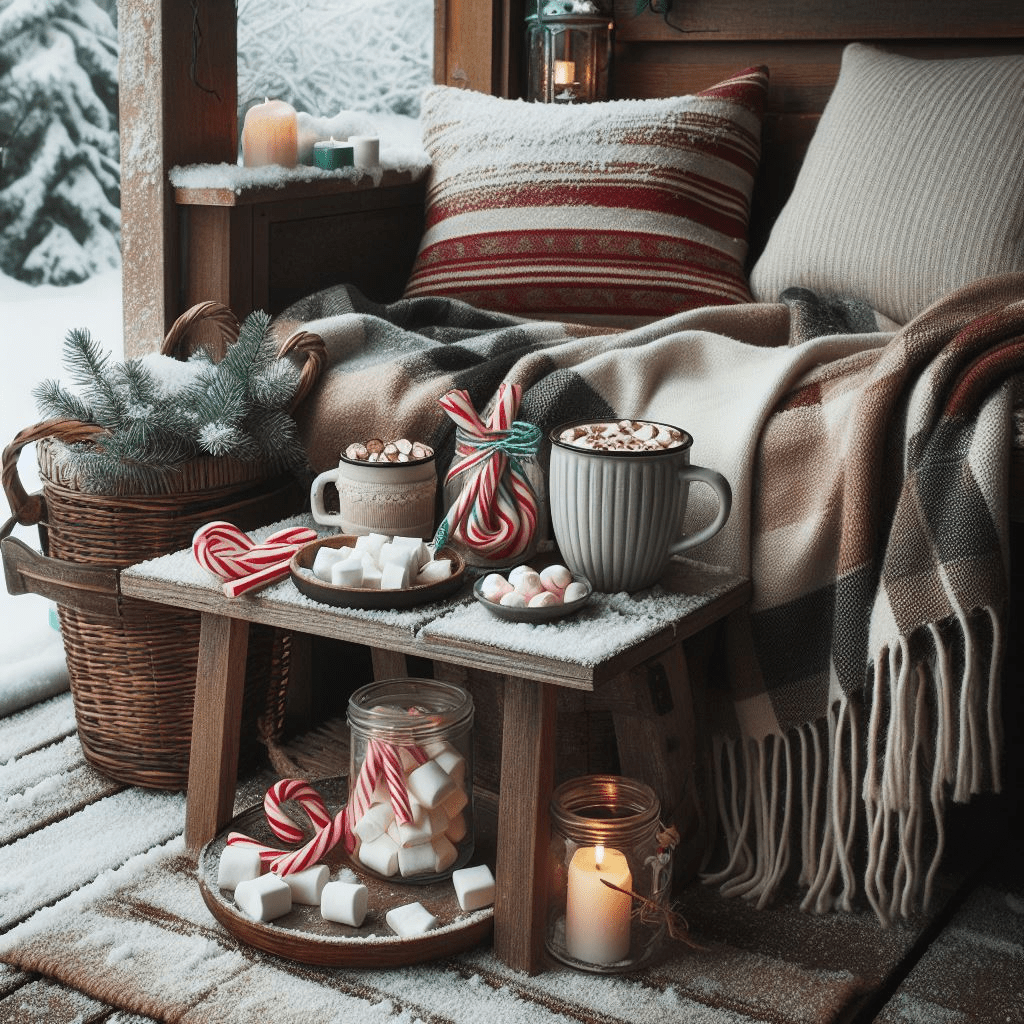 porch winter decor
