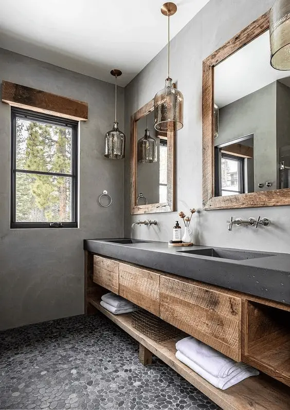10 Bathroom Countertop Materials: Tips that Will Guide You 9 concrete countertop | Concrete Bathroom Countertop