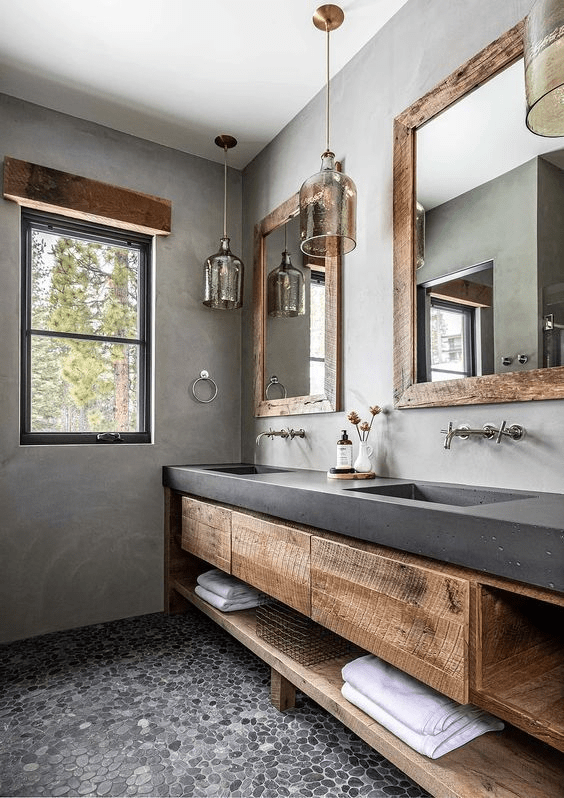 concrete countertop | Concrete Bathroom Countertop