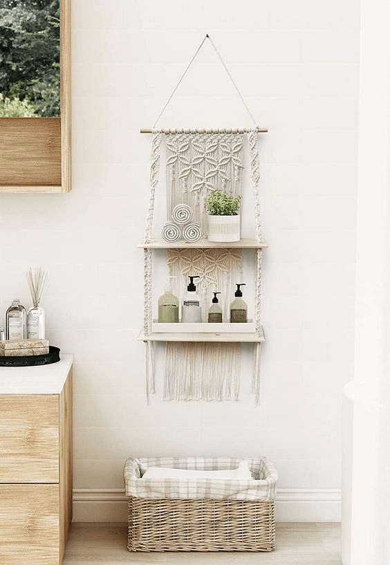 Boho Macrame Wall Hanging|boho bathroom accessories
