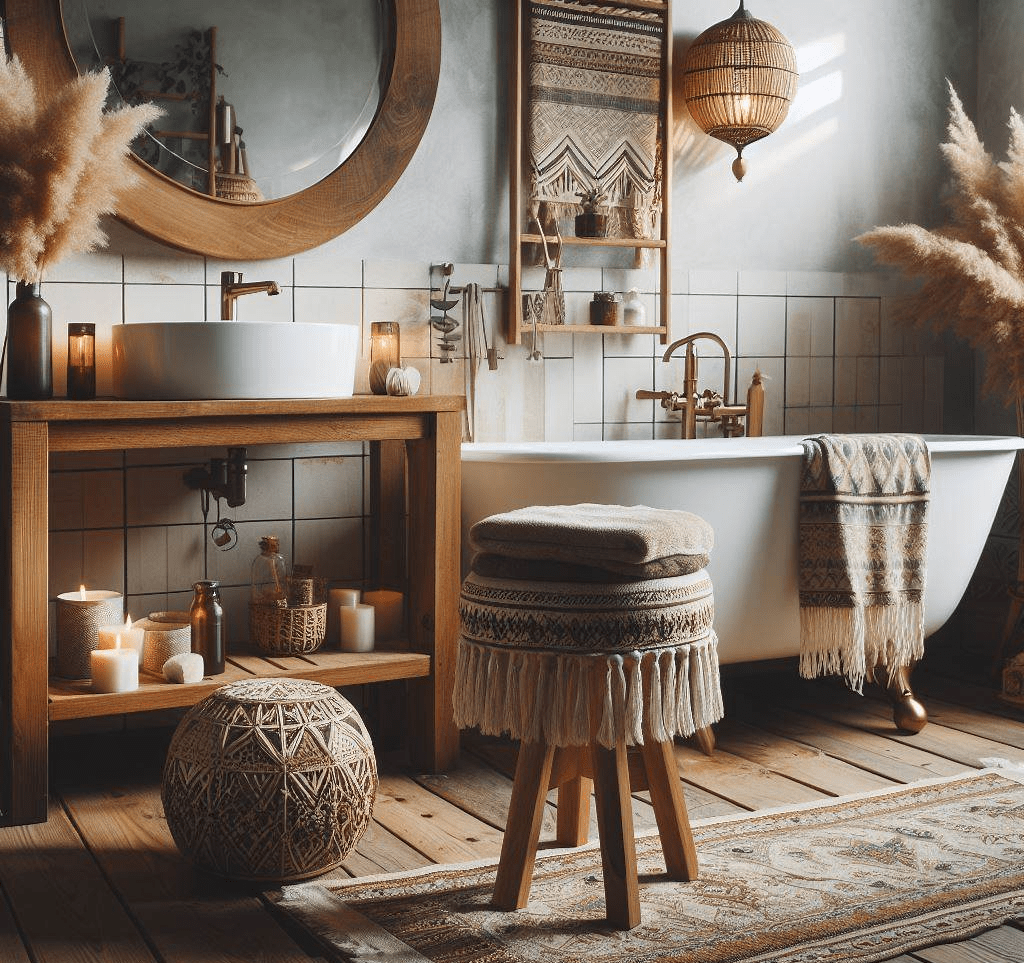 bohemian bathroom

