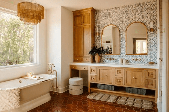 boho vanity lights|boho bathroom set

