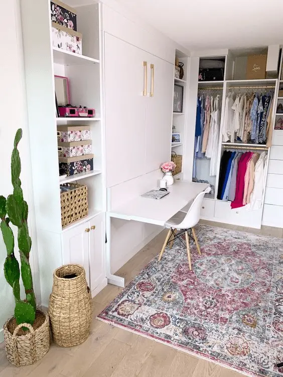 Closet and Office Combo: Smart Ways To Create Home Cloffice 6 home office closet design