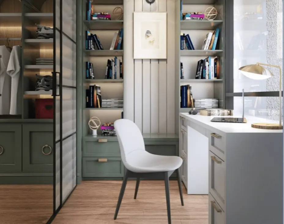 Closet and Office Combo: Smart Ways To Create Home Cloffice 11 desk and closet combo