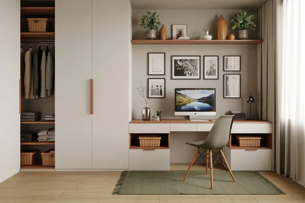 turn a closet into an office
