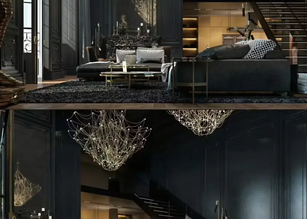 dark gothic victorian house interior