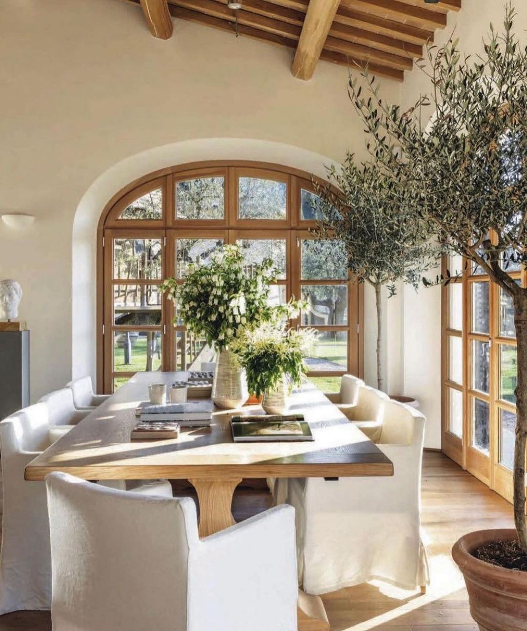 Dining Room Interior Design| olive trees