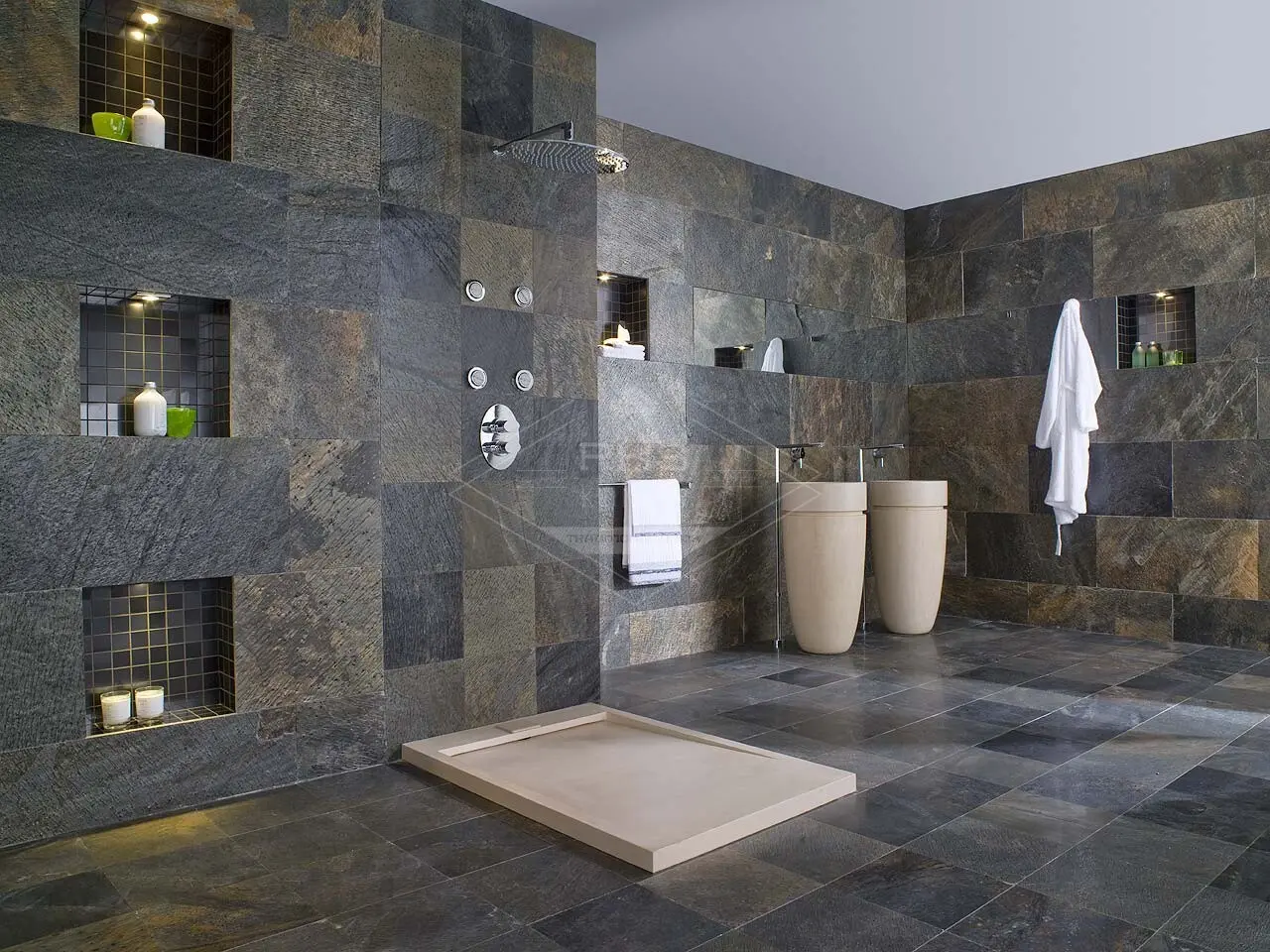21 Bathroom Floor Tiles Ideas That You’ll Fall In Love With 6 Natural Stone Bathroom Tile