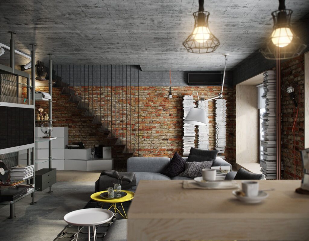 industrial interior home design
