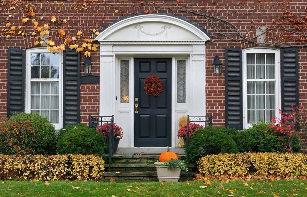 best color to paint front door with red brick
