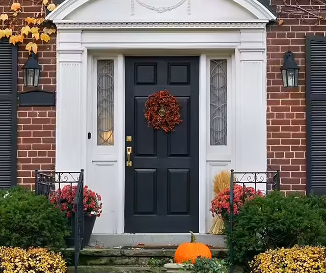 door colors for red brick house