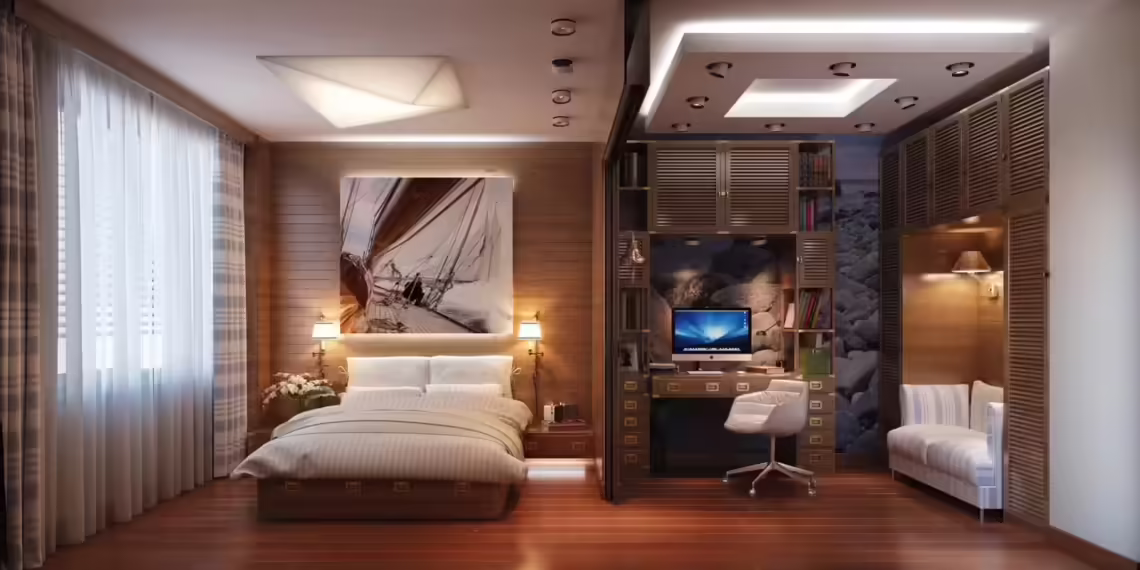 Master Bedroom with Office Layout