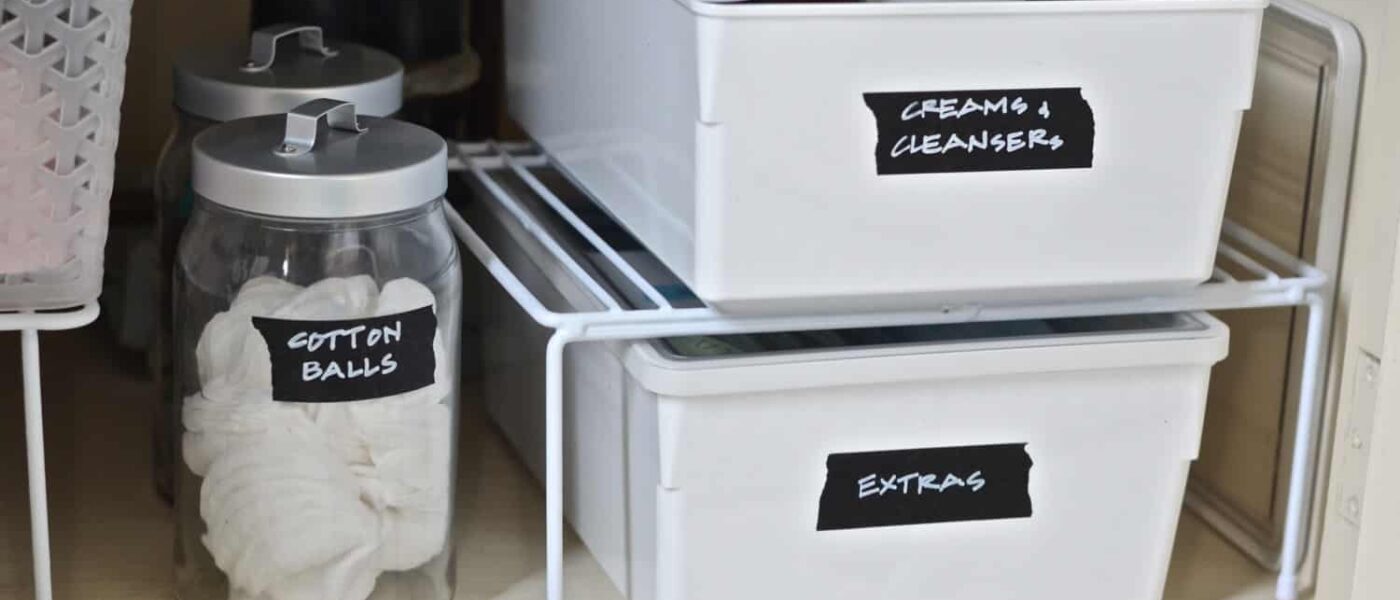 bathroom under counter storage ideas
