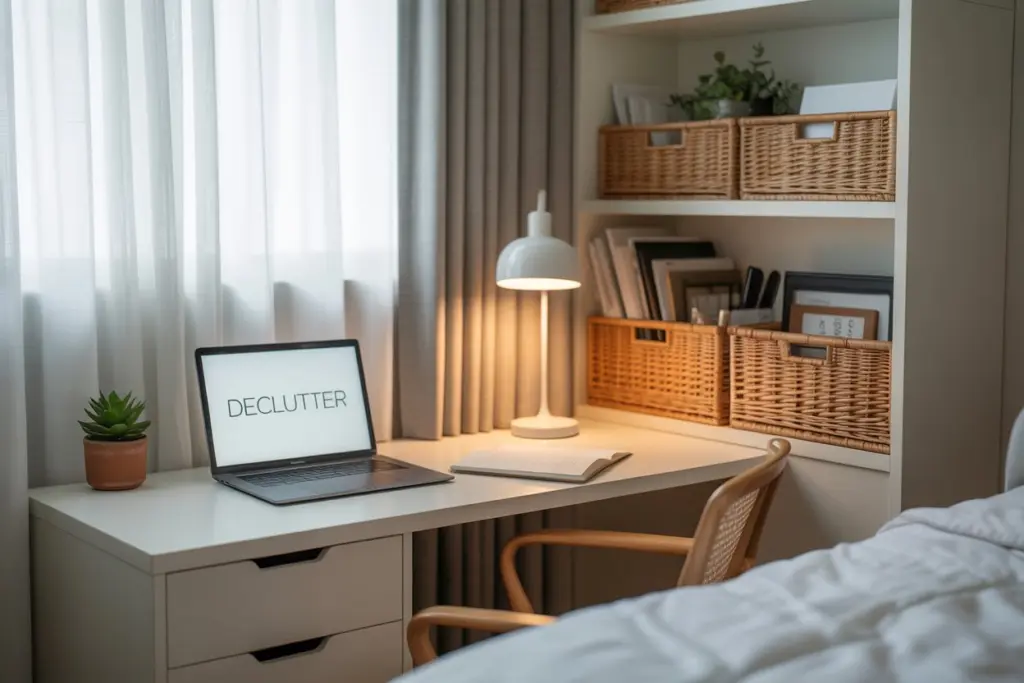  cozy home office nook in a master bedroom 