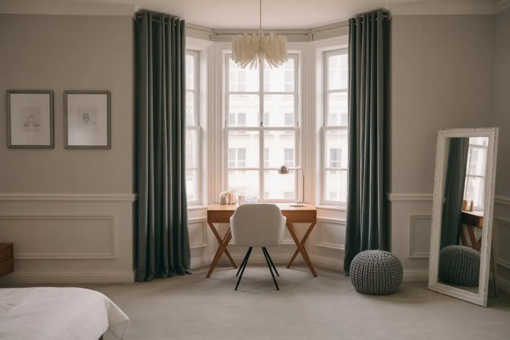 using bedroom as office

