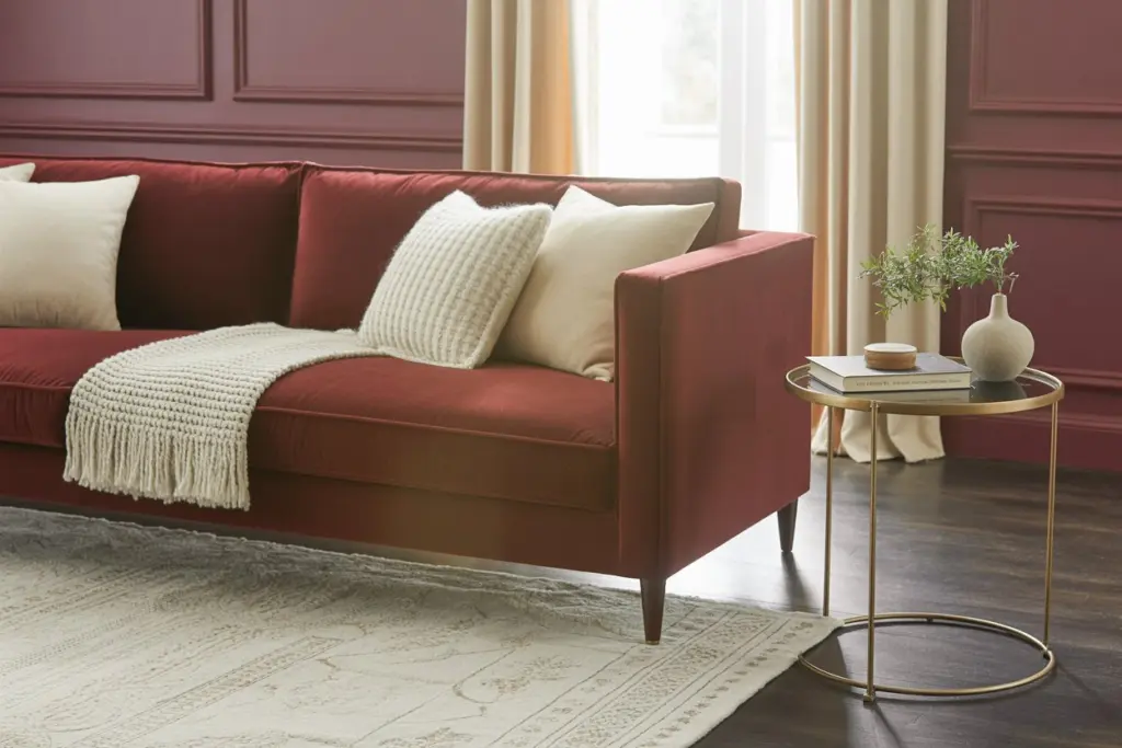 what color compliments burgundy
