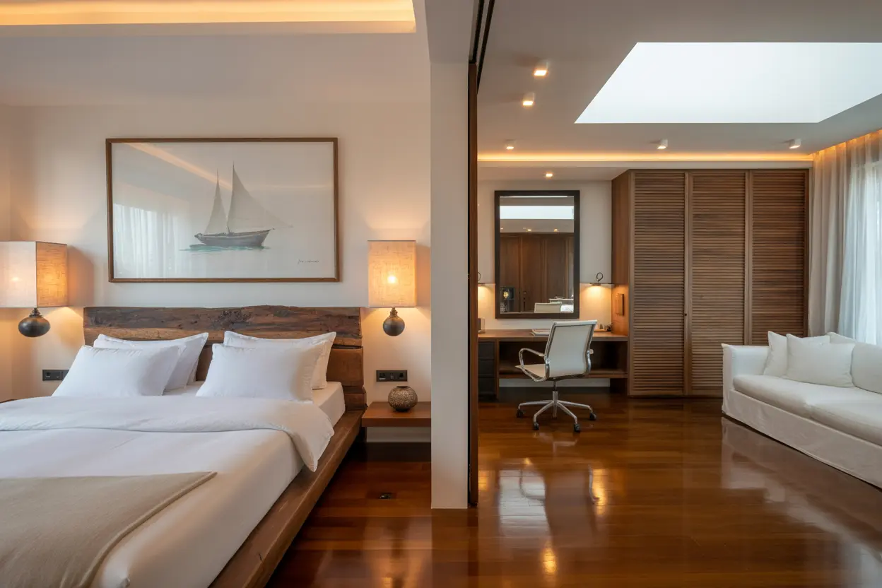 Master Bedroom With Office Layout: Tips For A Successful  Combo