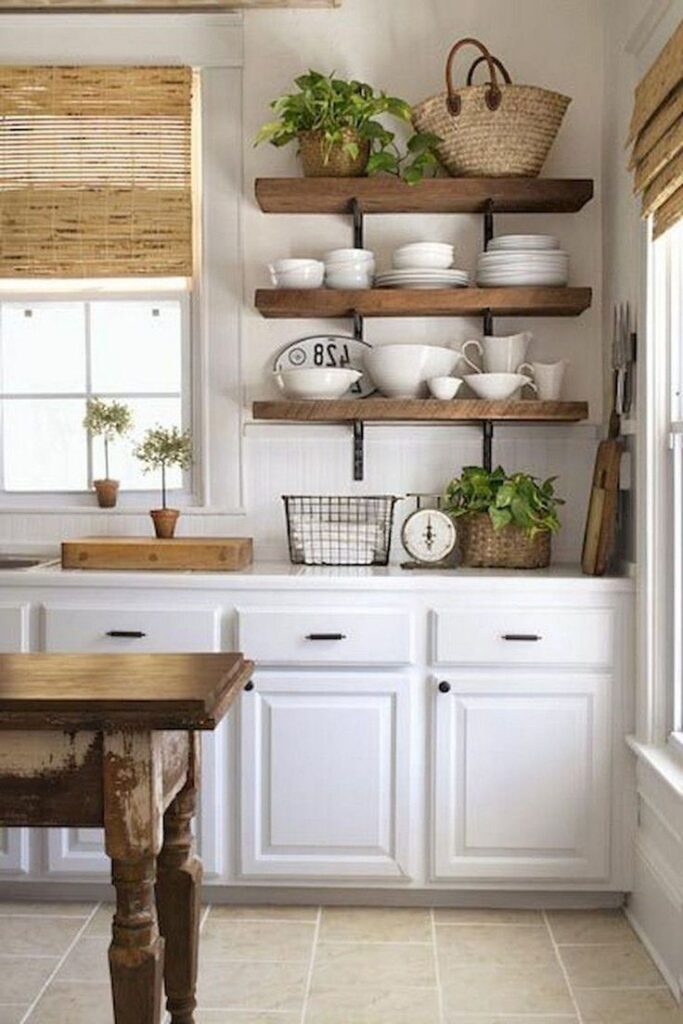 Open Shelving Farmhouse Kitchen