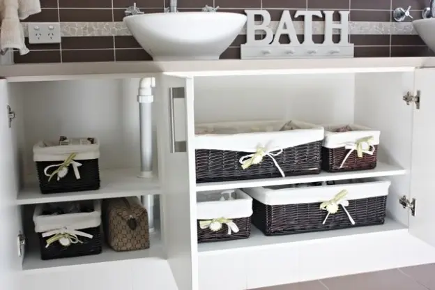 17 Under Sink Storage Ideas That will Keep Your Space Tidy 2 under sink towel storage