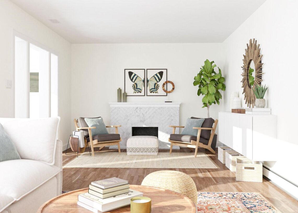 narrow living room arrangement
