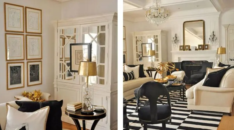 What Colors Go With Gold : 15 Combinations You’ll Love 5 Black and Gold Living Room