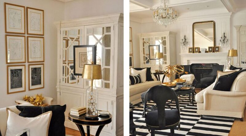 Black and Gold Living Room