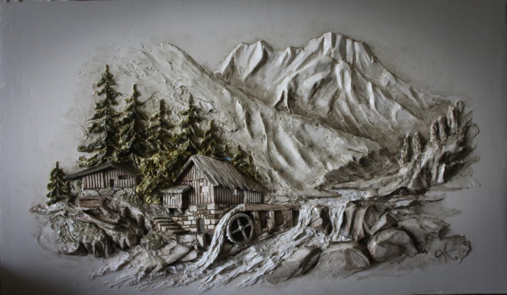 3d Wall Plaster| Relief Wall