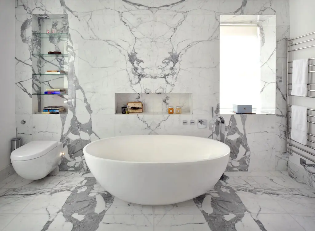 21 Bathroom Floor Tiles Ideas That You’ll Fall In Love With 3 Marble Tile Bathroom