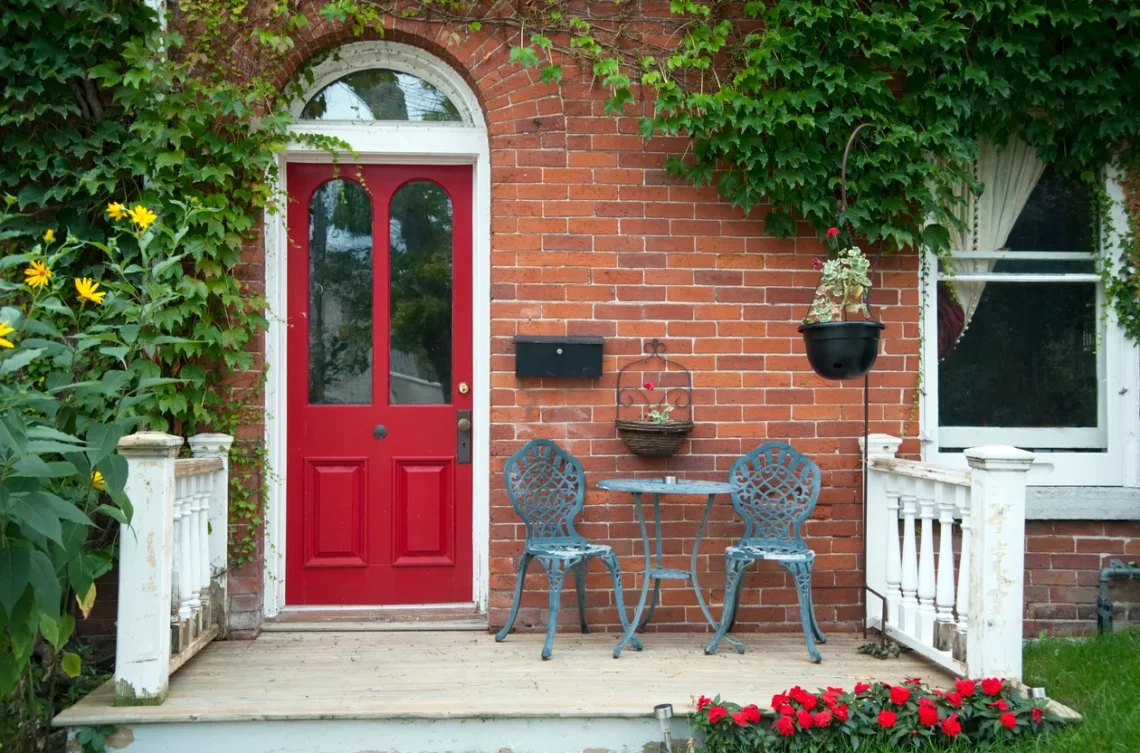 Front Door outside|
Red Brick House