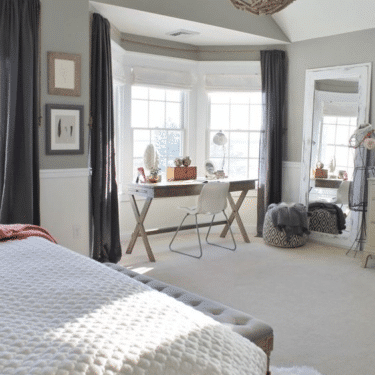 using bedroom as office


