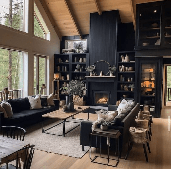 Black Fireplace Ideas