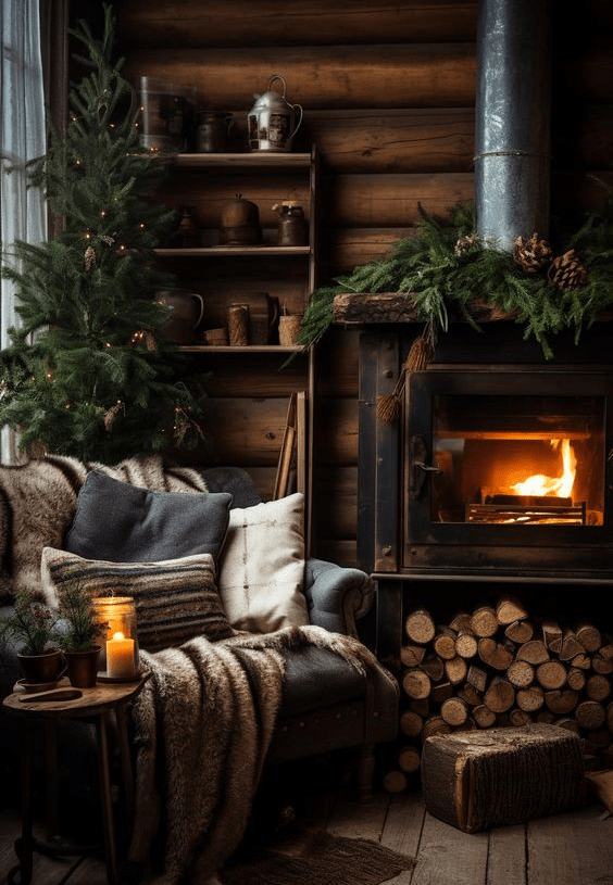 arched cabin interior