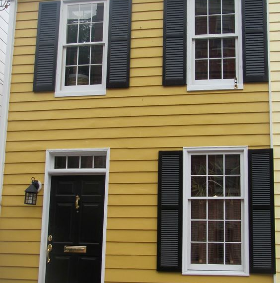 front door color yellow house
