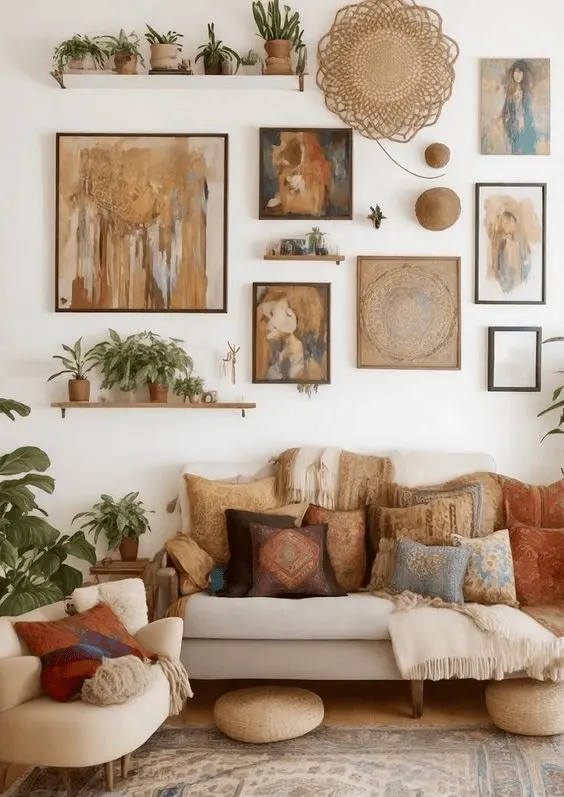boho modern farmhouse living room