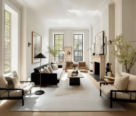 Long Narrow Living Room Layout Ideas: 14 Important Rules 5 narrow room design