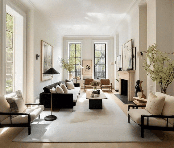 narrow room design
