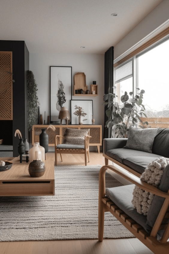 scandinavian japanese interior

