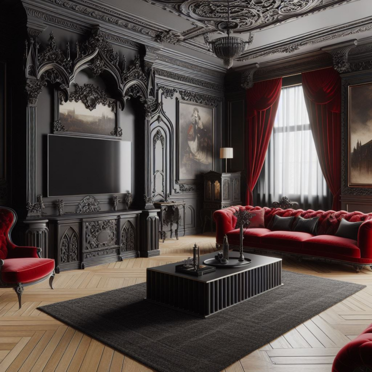 Gothic Victorian living room
